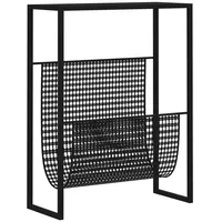 VidaXL Zeitschriftenständer Schwarz 35x15x45 cm Stahl