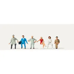 Sitzende Figuren, 6 Stück Modell von Preiser 1:87