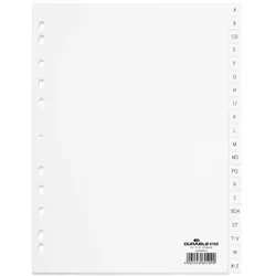 Durable Register A4 A-Z PP weiß Packung mit 20 Stück