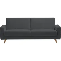 exxpo - sofa fashion 3-Sitzer Samso, elegant und bequem, aktueller Cord Bezug, Kippcouch, hochwertige Verarbeitung, Schlafsofa inkl. Bettfunktion und Bettkasten grau