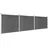 Sichtschutzzaun Element Set 526 x 146 cm schwarz