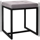 CLP Sitzhocker Barci mit schwarzem Gestell grau/Stoff