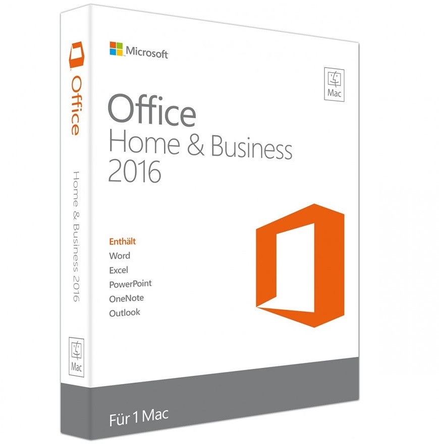 Microsoft Office 2016 Home and Business (Mac) Vollversion
