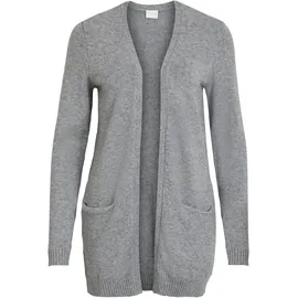 VILA Ril Open Strickjacke Medium Grey Melange XS