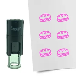 CombiCraft Selbstfärbender Stempel 'Brötchen' in der Farbe Pink, Ø10mm