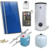 Sunex Solaranlage Warmwasser Solarpaket 2 Kollektoren Speicher Flachkollektor