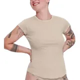 SLOGGI GO Ribbed T Shirt Grau Baumwolle Large Damen