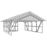 SKANHOLZ Skan Holz Carport Schwarzwald m. Dachlattung u. Abstellr. A 684 x 772 cm Weiß