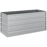 vidaXL Garten-Hochbeet verzinkter Stahl 100 x 40 x 45 cm Silber