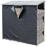 GRASEKAMP Kaminholzregal Kunststoff 70 x 70 x 145 cm Grau
