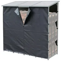 GRASEKAMP Kaminholzregal Kunststoff 70 x 70 x 145 cm Grau