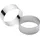 KitchenCraft Edelstahl-Kochringe, großes Kochring-Set, Silbermetallic, normale Tiefe 3,5cm, Kreisgröße 9 x 9 x 3,5cm, 2er-Pack