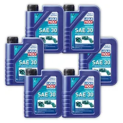 6x 1L LIQUI MOLY 25065 Motoröl Marine Single Grade SAE 30 Boot Schiff