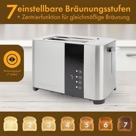 Proficook Toaster mit Brötchenaufsatz Edelstahl