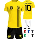 Deutschland Trikot Kinder Herren Damen WM 2026 Fussball Geschenke Jungen Coole Sachen für Jungs Fußball Trainingsanzug Tshirt EM Shirt geschenk junge 10 jahre Fußballtrikot Mädchen Set IIIII20Fo7IIIII - 134