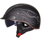 Halbschalenhelm mit ECE, Retro Motorrad Jethelm Chopper Helm mit Sonnenblende Für Erwachsene Männer Und Frauen Cruiser Moped Scooter ATV M~XXL