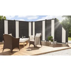 Andrewex Sichtschutzzaun Element Duo Anthrazit 180 cm x 180 cm
