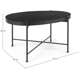 BIZZOTTO Beistelltisch Inesh Silber Aluminium 121 x 63 x 31 cm