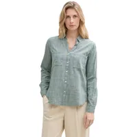 Tom Tailor With Slub Structure 1035247 Bluse Explorer Green