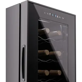 Klarstein Shiraz 27 Duo Weinkühlschrank 2 Zonen Getränkekühlschrank Klein, Kleiner Weinschrank, Wein-Kühlschrank Klein mit Glastür, Indoor/Outdoor Flaschenkühlschrank, Wine Fridge, Flaschen 5-18 °C Touch
