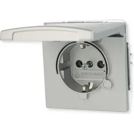 Busch-Jaeger Steckdoseneinsatz IP44 Silber 1 St.