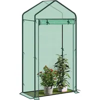 Woltu Foliengewächshaus Treibhaus Gartenhaus Gewächshaus 100x50x190cm Grün