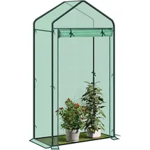 Woltu Foliengewächshaus Treibhaus Gartenhaus Gewächshaus 100x50x190cm Grün