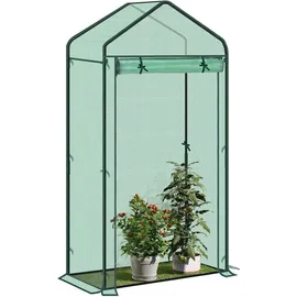 Woltu Foliengewächshaus Treibhaus Gartenhaus Gewächshaus 100x50x190cm Grün