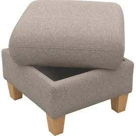 Home Affaire Polsterhocker Glendale mit Stauraum 58 x 48 x 58 cm Braun