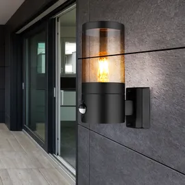 GLOBO Lighting|Außenleuchte Edelstahl schwarz matt, 1x E27 - Schwarz