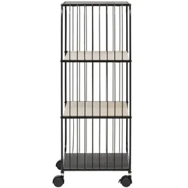 5five simply smart Rollregal 3-stufig 43,3 x 28 x 74 cm Schwarz