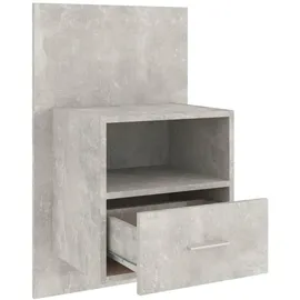 vidaXL Wand-Nachttische 2 Stk. Betongrau