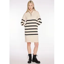 Strickkleid »SH V DR Ze44a«, Gr. S (36) - N-Gr, cream/black stripe, , 21565234-S N-Gr