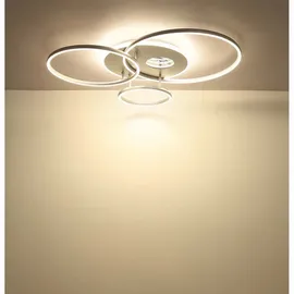GLOBO Designleuchte Deckenlampe Fernbedienung LED 3D-Effekt Dimmer Timer silber CCT