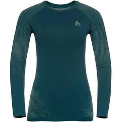 ODLO Damen Baselayer "Performance Warm Eco", submerged - tomatillo, L