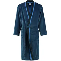 CAWÖ Bademäntel Herren Kimono 4839 blau-schwarz - 19 in blau-schwarz - 19 | Gr.: L