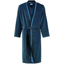 CAWÖ Bademäntel Herren Kimono 4839 blau-schwarz - 19 in blau-schwarz - 19 | Gr.: L