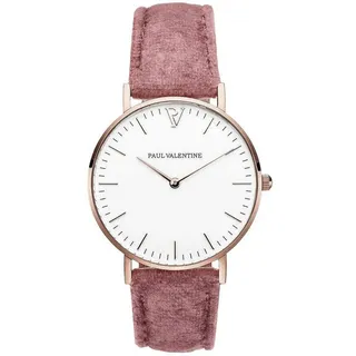 Paul Valentine Damen Armbanduhr MARINA ROSE GOLD PINK VELVET 36 MM PV36149