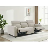 OTTO home 3-Sitzer OTTO HOME "SKAANE Cord-Sofa, 229 cm, manuelle u. elektrische Relaxfunktion", beige, B:229cm H:100cm T:100cm, 100% Polyester, Sofas, Relax-Funktion in 2 Sitzen, Kopfteilverstellung, Federkernpolsterung