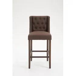 CLP Barhocker Cassandra Stoff Antik-dunkel braun