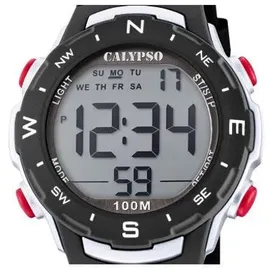 Calypso K5801/6 35 mm Kunststoffgehäuse Schwarz Silikonarmband Schwarz