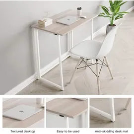 DazHom Schreibtisch Computertisch Bürotisch PC Tisch Laptoptisch Büromöbel Arbeitszimmer Klappbar Mehrzweck Computertisch,Schreibtisch,Metallgestell,80 x 45 x 75 cm,Schwarz