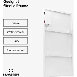 Klarstein Infrarotheizung mit Thermostat, 480W Elektroheizung, Smart Home Infrarotheizung zur Wandmontage, IR mit App-Steuerung & Erkennung Offener Fenster, Effizienter Feuchtraum Heizkörper CO2-Frei