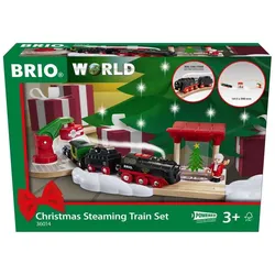 BRIO Spiel Batterie-Dampflok Weihnachts-Set