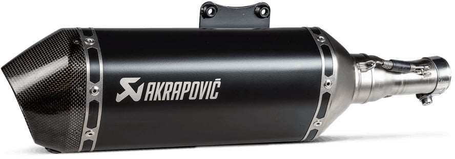 Akrapovic Slip-On Lijn Titanium Achterdemper, zwart