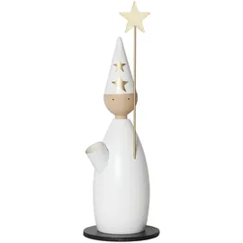 Star Trading Star Trading, LED Kerzen, Kerzenleuchter Lucia Classic, Sternenjunge, Holz, Weiß