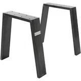 ML-Design 2er Set Tischbeine Loft 44x42 cm Industrial, Stahl Industriedesign