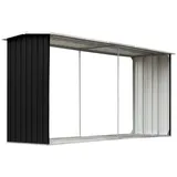 vidaXL Brennholzlager Verzinkter Stahl 330 x 92 x 153 cm Braun