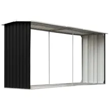 vidaXL Brennholzlager Verzinkter Stahl 330 x 92 x 153 cm Braun