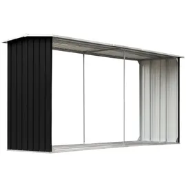 vidaXL Brennholzlager Verzinkter Stahl 330 x 92 x 153 cm Braun